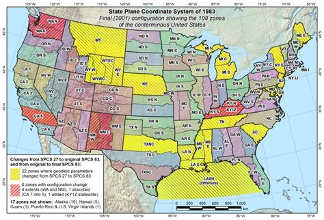 Maps | State Plane Coordinate Systems (Spcs) | Tools | National With ...