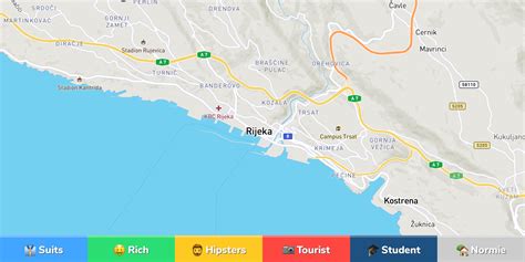 Rijeka Neighborhood Map