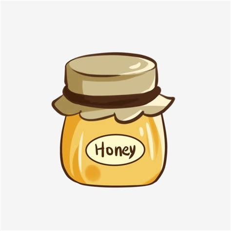 Honey Bottle White Transparent, Hand Painted Honey Bottled Honey, Honey Clipart, Illustration ...