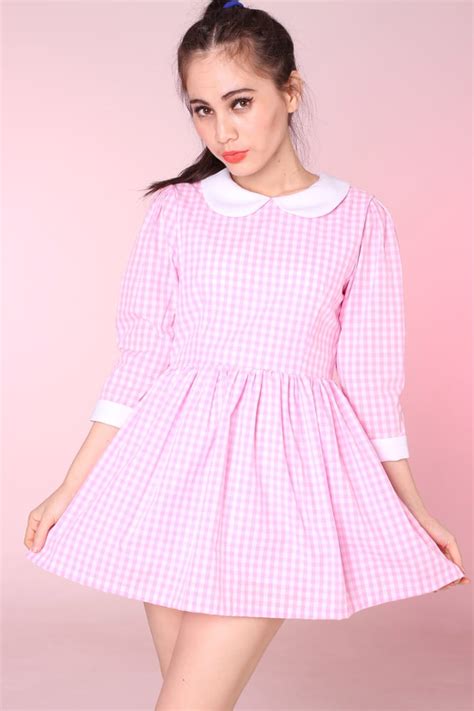 Made To Order - Caroline Baby Doll Dress in Pink Gingham | Glitters For Dinner