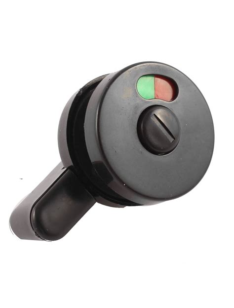 2 Pcs Black Plastic Rotating Handle Restroom Toilet Round Door Lock ...