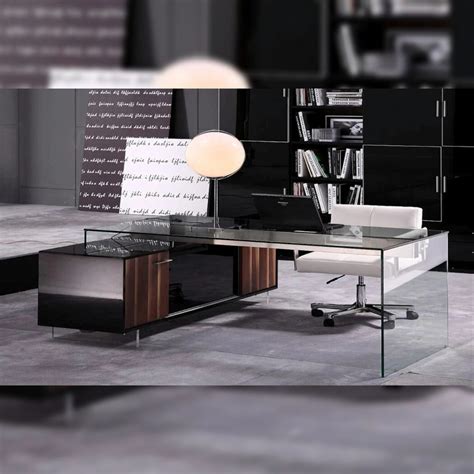 Office Desk Modern glass table