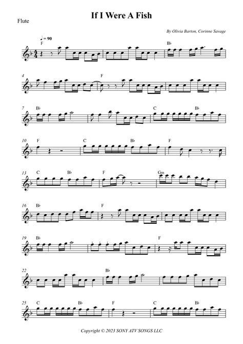 If I Were A Fish (arr. Wesley S. SIlva) Sheet Music | Corook | Flute Solo