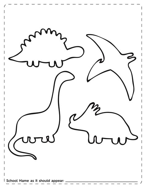 SIGNATURE TEMPLATES | Schooltee Inc. | Dinosaur crafts, Dinosaur outline, Dinosaur template