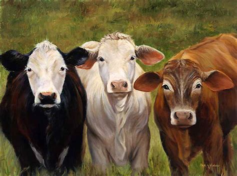 Cow Painting of Three Amigos Painting by Cheri Wollenberg - Pixels