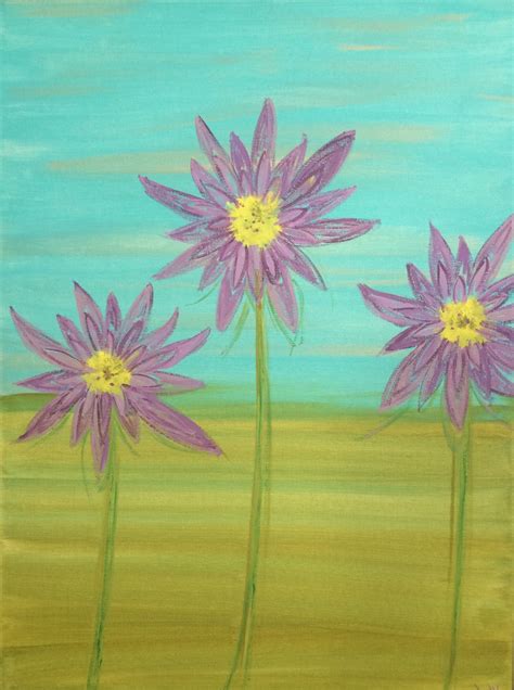 Purple daisy abstract 2007 | Purple daisy, Abstract, Painting