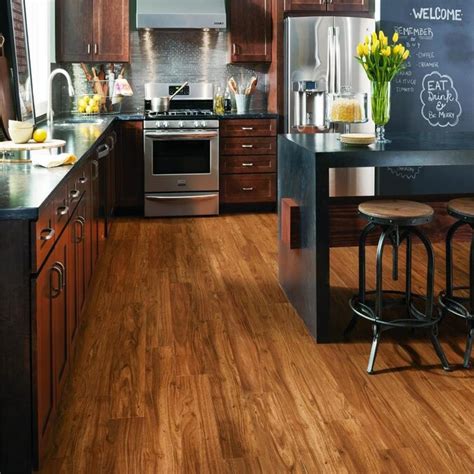 Armstrong Flooring Luxe w/Rigid Core Natural 6-in x 48-in Waterproof Interlocking Luxury Vinyl ...