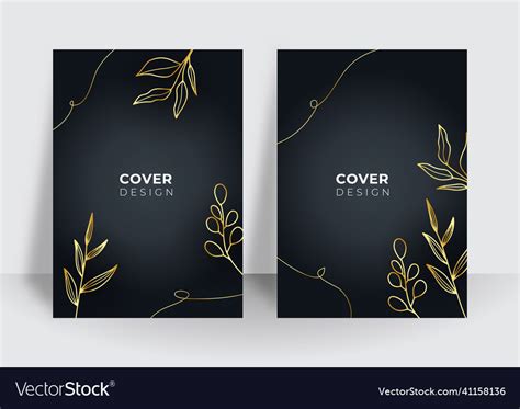 Modern black cover design set luxury creative Vector Image