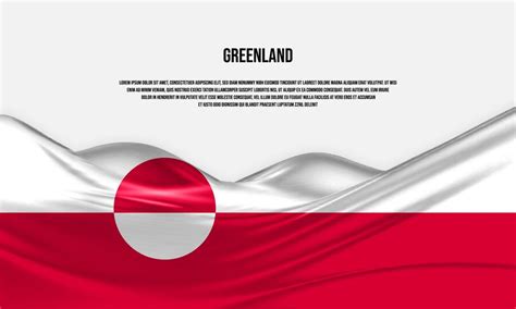 Premium Vector | Greenland flag design. waving greenland flag made of satin or silk fabric ...