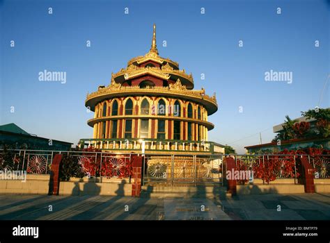 Myanmar, Mon State, Kyaiktiyo Pagoda (Golden Rock Pagoda) pilgrims ...