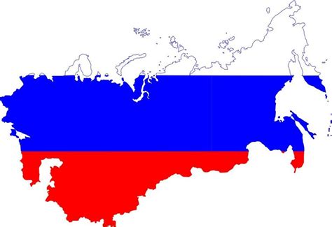 Russia Map Flag