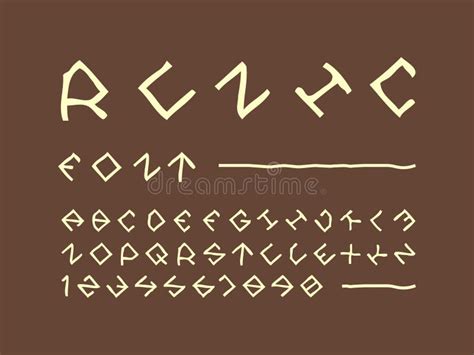 Runic Font. Vector Alphabet Stock Vector - Illustration of letters, alphabet: 124235600