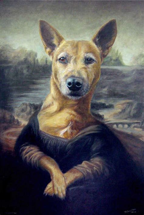 Mona Lisa dog painting, oil paint on canvas | Peintures de chien, Peinture à l'huile, Peinture ...