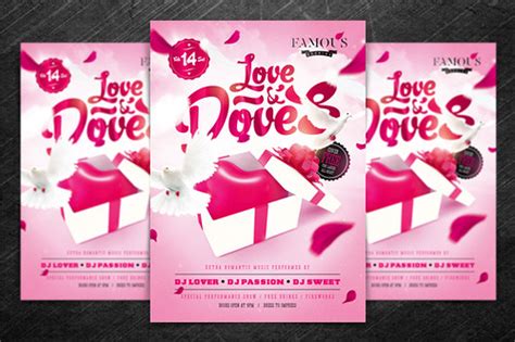 Love & Doves Party Flyer, PSD Template | "Love & Doves Party… | Flickr