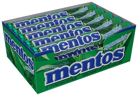 Mentos, Spearmint Chewy Candy Rolls, 14 Pcs, 15 Ct - Walmart.com