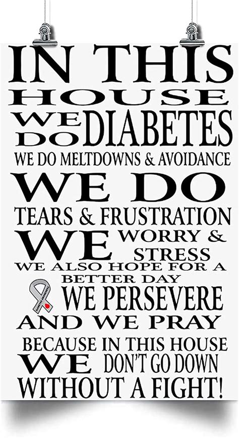 Diabetes Poster – In This House Diabetes – Diabetes Posters, Wall Posters, Home Decor, Office ...