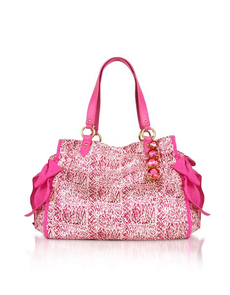 Juicy Couture Pink Satin Ms. Daydreamer Tote in Pink | Lyst