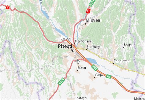 Kaart MICHELIN Piteşti - plattegrond Piteşti - ViaMichelin