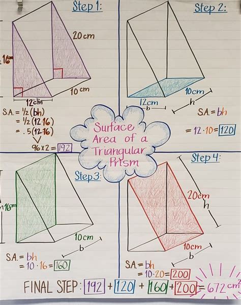 Surface Area Of A Triangular Prism Worksheet