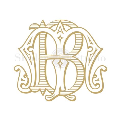 BM Monogram MB Monogram Wedding Monogram Design by ShulerStudio