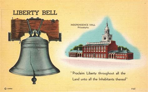 Vintage Postcard 1930's Liberty Bell Independence Hall Philadelphia ...