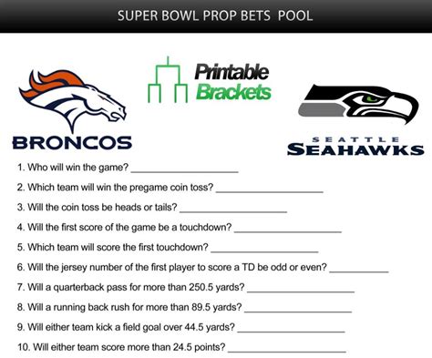 Super Bowl Prop Bets | Super Bowl Prop Bets Pool