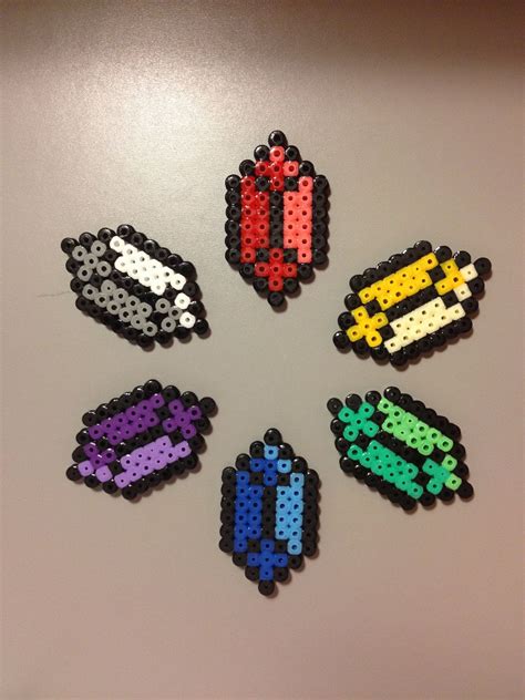 Legend of Zelda: rupees. £2.50, via Etsy. | Hama beads design, Perler ...