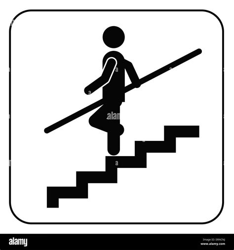 Hold handrail sign stairs hi-res stock photography and images - Alamy