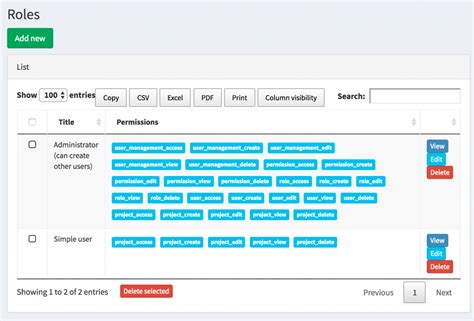 New Flexible Roles-Permissions system – stored in the database – Quick ...