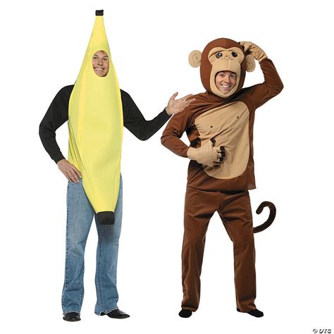 Adults Banana & Monkey Couples Costumes