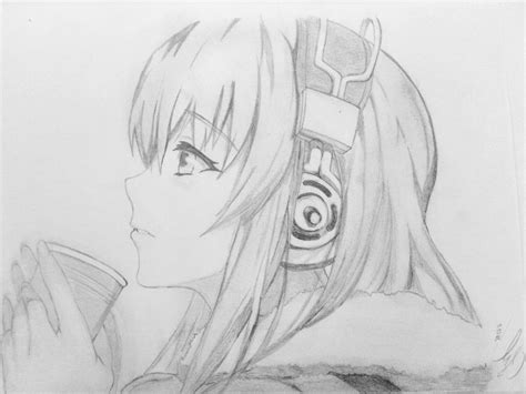 spruch bilder: Long Hair Cute Anime Girl Drawings