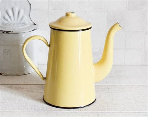 Vintage french yellow enamel coffee pot French Coffee pot or | Etsy | French vintage, Coffee pot ...