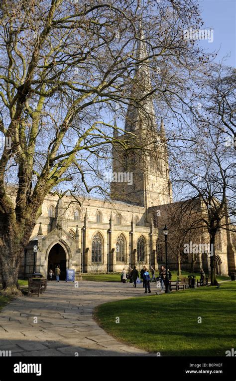 Crooked spire of Chesterfield Derbyshire England Stock Photo - Alamy