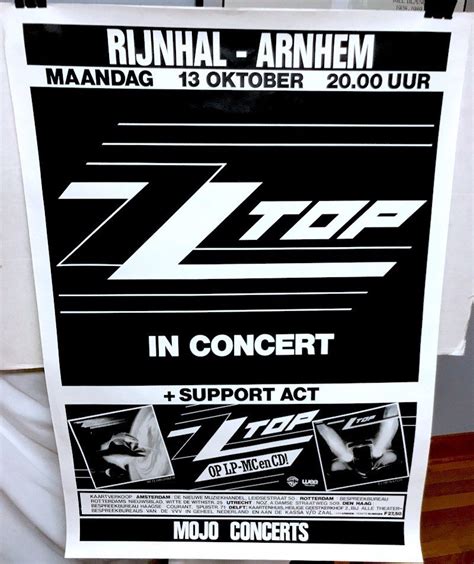 ZZ Top 1986 Afterburner / Eliminator German Concert Poster