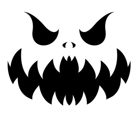 Download this Evil Pumpkin Face Stencil and other free printables from MyScrapNook.com ...