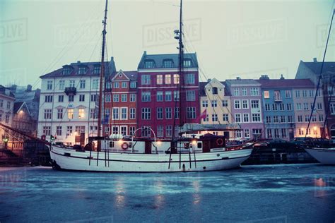 Nyhavn district on early winter morning - Stock Photo - Dissolve