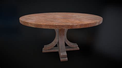 Round Dining Table - Download Free 3D model by RaynaudL (@fts_ltx) [e1b3aba] - Sketchfab