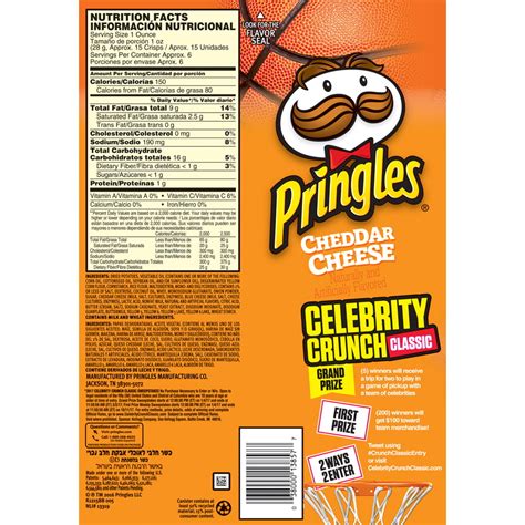 Pringles Nutrition Facts Label Best Label Ideas 2019 Images