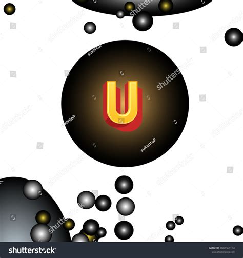 U Letter Logo Black White Backgroundu Stock Vector (Royalty Free ...