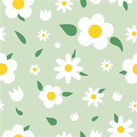 Green flower pattern. Seamless green flowers. Green flower background ...