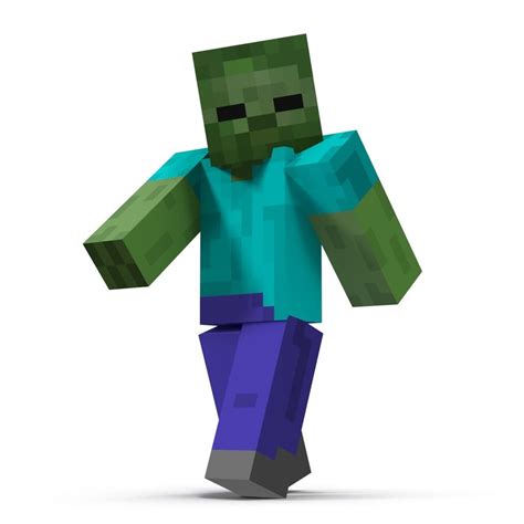 Minecraft-Zombie 3D-Modell $29 - .c4d .ma .max .obj .fbx .3ds - Free3D