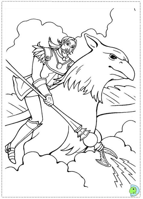 Barbie and the magic of Pegasus Coloring page- DinoKids.org