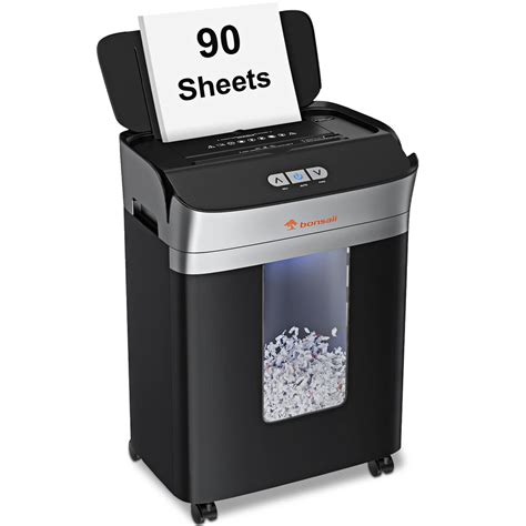 Buy bonsaii Paper Shredder for Office, 90-Sheet Automatic & Manual ...