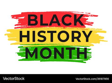 Black history month banner template Royalty Free Vector