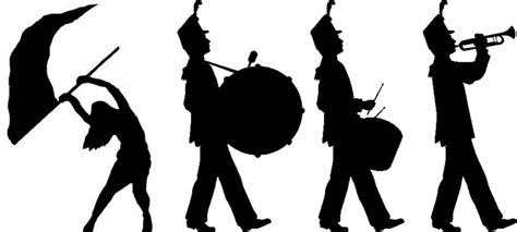 Silhouette Marching Band at GetDrawings | Free download