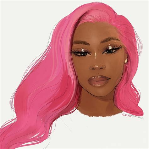 Sza with pink hair. 🌸💗That’s It. *Tags- #digitalart #sza #art #drawing ...