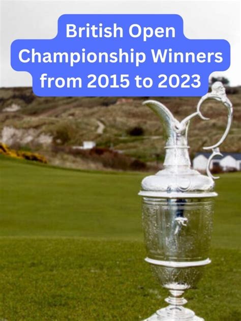 Memorable Moments from British Open Winners (2015-2023) - Times MD