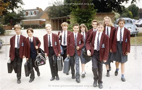 Group of children in school uniform at Ecclesbourne School