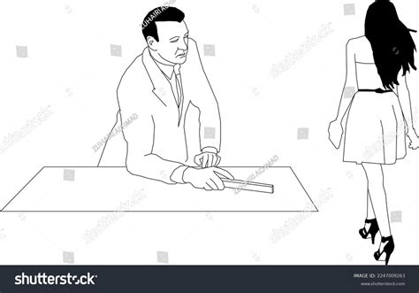 Sketch Vector Illustration Boy Flirting Girl Stock Vector (Royalty Free) 2247009263 | Shutterstock