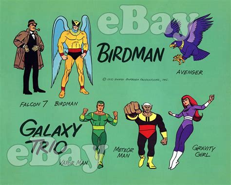 Rare! BIRDMAN AND THE GALAXY TRIO Cartoon Color TV Photo HANNA BARBERA ...